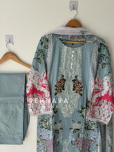 Printed casual suit with chiffon dupatta-457 B